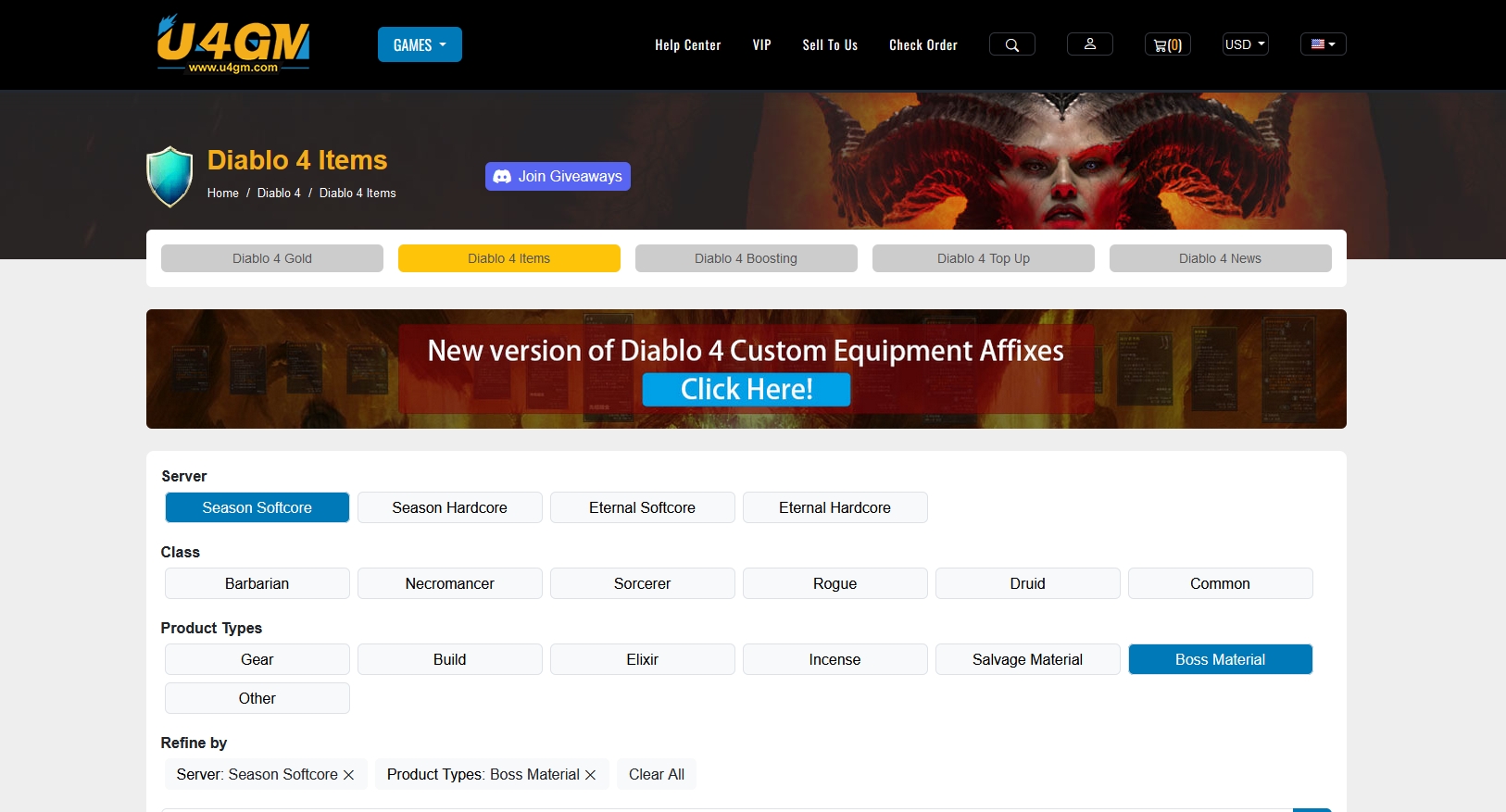 Buy Diablo 4 Items Online